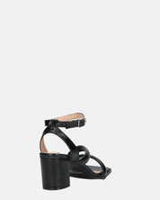 HIROE - sandales à talons et bride en éco-cuir noir