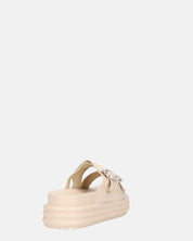 NIVI - sandali platform in glassy beige
