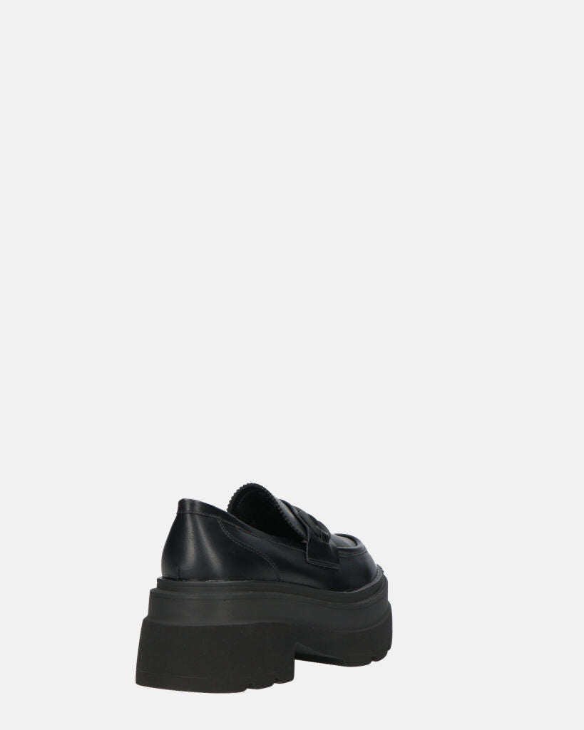 BESSIE - scarpe nere platform con decorazione