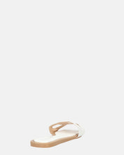 KRISTA - ciabattine bianchi con suola beige