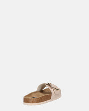 LENA - sandali con suola in sughero e banda beige