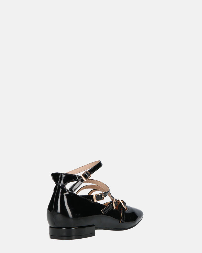 ZAWE - sandali in glassy nero con cinturini