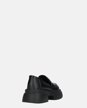 MARIKA - scarpe basse mocassini platform neri
