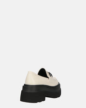 BESSIE - scarpe bianche platform con decorazione