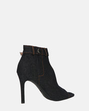 GEMA - scarpe con tacco in denim nero
