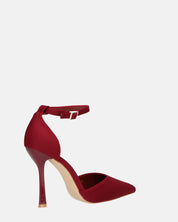 ZINA - decolette con tacco alto e cinturino bordeaux