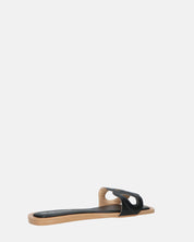 KRISTA - ciabattine nere con suola beige