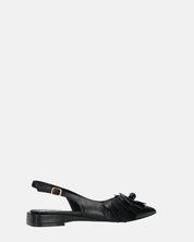JODENE -  scarpe nero con cinturino posteriore e decorazione floreale