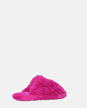 NOARA - pantofole in pelliccia fucsia chiuse in punta