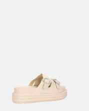 NIVI - sandali platform in glassy beige