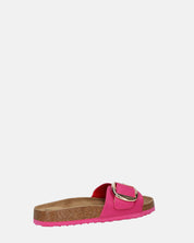 LENA - sandali con suola in sughero e banda fucsia