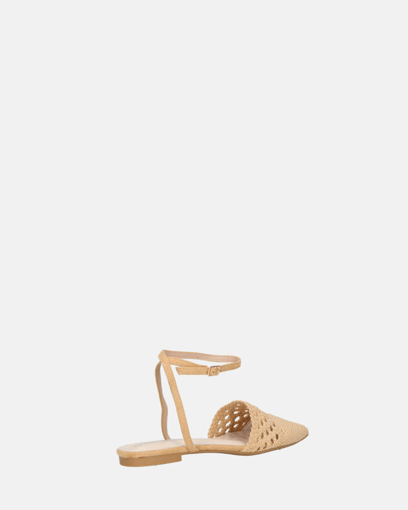 SWAMI - sandali bassi beige con decorazione