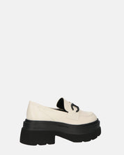 BESSIE - scarpe bianche platform con decorazione
