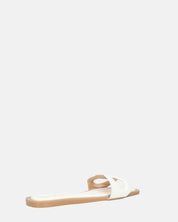 KRISTA - ciabattine bianchi con suola beige