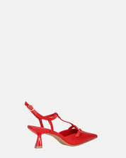RASHIDA - decolette con tacco basso rosso