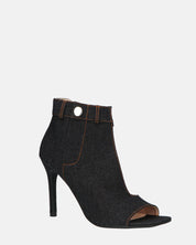 GEMA - scarpe con tacco in denim nero
