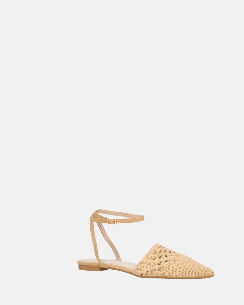 SWAMI - sandali bassi beige con decorazione