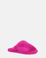 NOARA - pantofole in pelliccia fucsia chiuse in punta