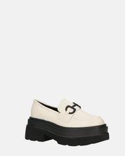 BESSIE - scarpe bianche platform con decorazione