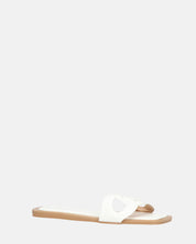 KRISTA - ciabattine bianchi con suola beige