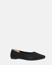 SERENITY - ballerine nere in tessuto ricamato con suola beige