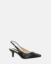 BEVERLIE - decollete con tacco in ecopelle nera
