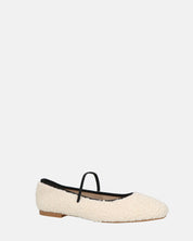 ALISSA - ballerine beige chiaro effetto peluche con suola beige