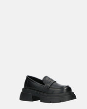 MARIKA - scarpe basse mocassini platform neri