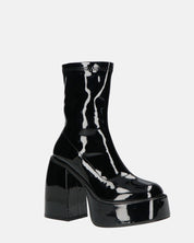 MYA - stivaletti platform con tacco alto in glassy nero