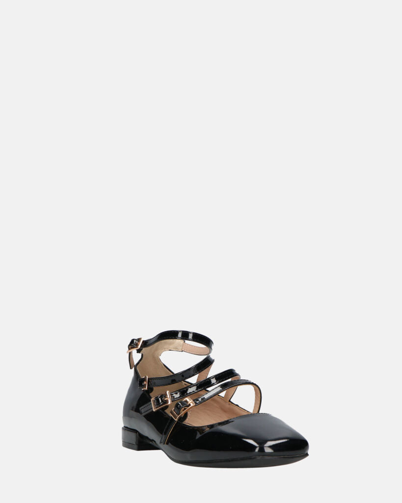 ZAWE - sandali in glassy nero con cinturini