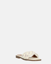 JOELE - ciabattine beige con gemme