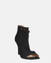 GEMA - scarpe con tacco in denim nero