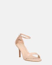 ONA - sandali con tacco a spillo in ecopelle beige con cinturino
