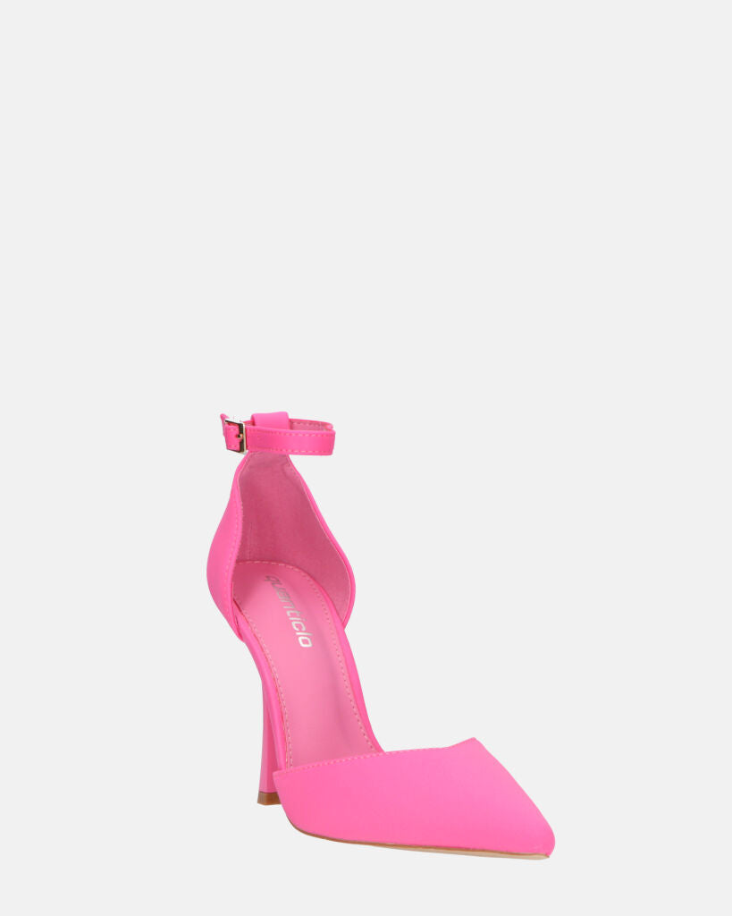 ZINA - decolette con tacco alto e cinturino fucsia
