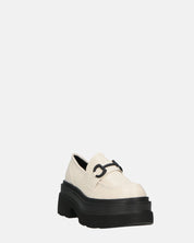 BESSIE - scarpe bianche platform con decorazione