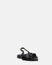 JODENE -  scarpe nero con cinturino posteriore e decorazione floreale