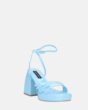 WINONA - sandali in glassy azzurro con tacco squadrato