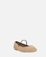 ALISSA - ballerine beige chiaro effetto peluche con suola beige