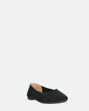 SERENITY - ballerine nere in tessuto ricamato con suola beige