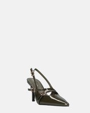 TANISHA - decolette scarpa con tacco verde e cinturini