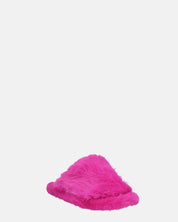 NOARA - pantofole in pelliccia fucsia chiuse in punta