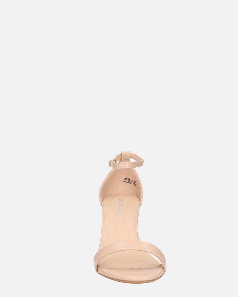 ONA - sandali con tacco a spillo in ecopelle beige con cinturino