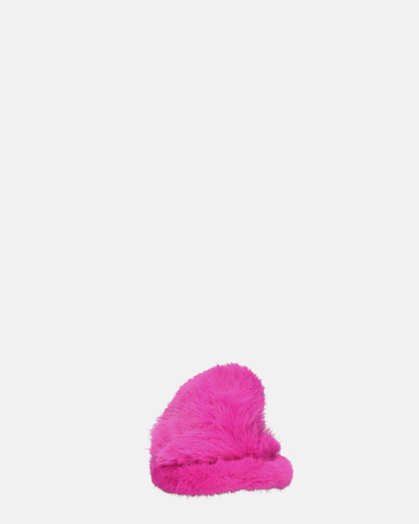 NOARA - pantofole in pelliccia fucsia chiuse in punta