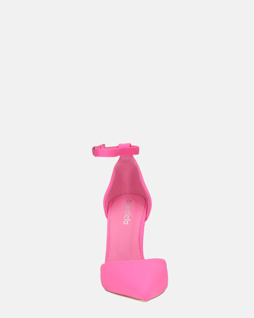 ZINA - decolette con tacco alto e cinturino fucsia