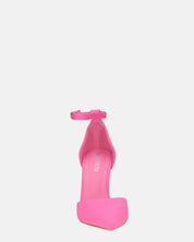 ZINA - decolette con tacco alto e cinturino fucsia