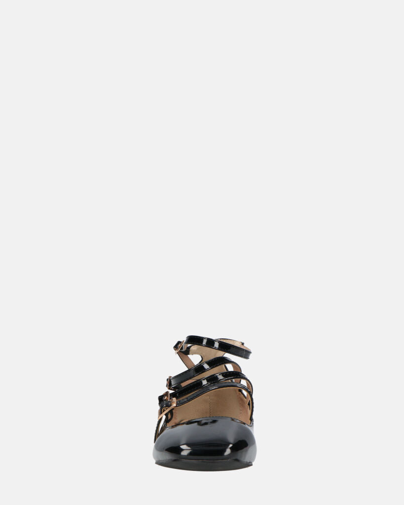 ZAWE - sandali in glassy nero con cinturini