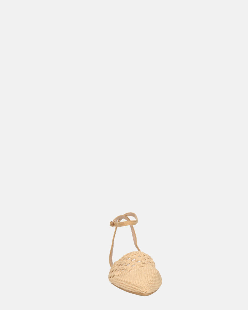 SWAMI - sandali bassi beige con decorazione