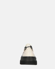 BESSIE - scarpe bianche platform con decorazione