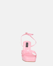 WINONA - sandali in glassy rosa con tacco squadrato