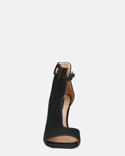 GEMA - scarpe con tacco in denim nero